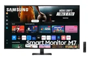 Samsung M70D Smart Monitor, 43 inch, 4K AI upscaling, UHD, 60 Hz, streaming-monitor met entertainment en gaming-hub, scherm met luidsprekers, Smart TV