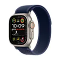 Apple Watch Ultra 2 (GPS + Cellular 49 mm) Smartwatch, Sportuhr mit Titangehäuse in Natur und Trail Loop in Blau (S/M). Fitnesstracker, präzises GPS, 