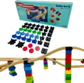 Builder Set XL &#8211; 44 Brio Duplo Adapters &#8211; Treinbaanonderdelen &#8211; Houten Treinbaan &#8211; geschikt voor LEGO DUPLO©, HUBELINO, Bandit