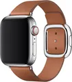 Apple Leather Band Modern Buckle M voor Apple Watch Series 1 / 2 / 3 / 4 / 5 / 6 / 7 / 8 / 9 / SE &#8211; 38 / 40 / 41 mm &#8211; Bruin