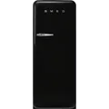 Smeg Fab28rbl6 - Retro Koelkast Met Vriesvak 153 Cm Rechtsdraaiende Deur 270 L Zwart