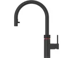 Quooker Flex Round Keukenkraan - Kokend - Warm & Koud Water - Uittrekbare Slang - Kindveilige Dubbeldruk - Zwart