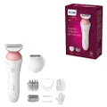 Philips Lady Shaver Series 6000 - draadloos scheerapparaat met 6 accessoires, inclusief scrubhandschoen en bikinilijntrimmer (model BRL146/00)