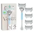 Gillette Venus Damenrasierer für den Intimbereich mit 5 ORIGINAL Ersatzklingen für Damen Nassrasierer, Intimrasierer für Frauen Hilft, die Haut vor Ir