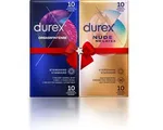 Durex - 20 stuks Condooms - Orgasm Intense Stimulerende Gel 10 stuks - Nude No Latex Huid op Huid gevoel 10 stuks - Voordeelverpakking - Cadeau voor m