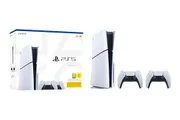 PlayStation Pack Console 5 (PS5) Edition Standard (Modèle - Slim) Plus 2ème manette DualSense Blanche