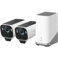 eufy eufyCam S3 Pro - 2 Pack + HomeBase 3 - Wit