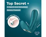 Satisfyer Top Secret+ | Vibrator voor G-spot- & anale stimulatie | 2 apart regelbare motoren | 12 trilprogramma's | werkt op batterijen (CR2) | silico