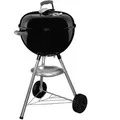 Weber Holzkohlegrill Bar-B-Kettle, Solo, mit herausnehmbarer Ascheauffangschale, grou00dfe Grillflu00e4che, verchromter Grillrost