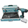 Makita HP457DWEX4 Accu-klopboor/schroefmachine 2 snelheden Incl. 2 accus, Incl. koffer, Incl. accessoires