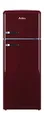 Amica KGC 15631 R Retro Kühl-/Gefrierkombination / Wine Red (Weinrot) / 144cm (H) x 55cm (B) x 62cm (T) / Retro-Design / Kühlschrank mit Gefrierfach