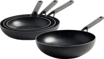 KitchenAid Classic Forged Bratpfannenset 20 + 24 + 28u00a0cm + Wok 28u00a0cm