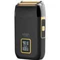 ADLER EUROPE Elektrorasierer AD 2947 Profi-Folienrasierer mit 3 Stufen, LCD, USB-C, Dual-Doppelkopf, Manuelle Reinigung mit der mitgelieferten Reinigu