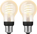 Philips Hue Filamentlamp White Ambiance Standaard E27 2-pack