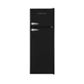 Respekta Retro-Kühlschrank mit Gefrierfach/in schwarz / 145 x 54 cm / 213 L Nutzinhalt/verstellbare Füße/automatisches Abtauverfahren/Schnellgefrierfu