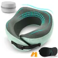 Nekkussen, hoofdkussen, reiskussen van 100% traagschuim, verstelbaar, compact, snooze-lus, voor reizen, auto, kantoor, vakantie, musthaves, uitgerust 