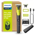 Philips OneBlade 360 Authentiek Aangesloten Elektrisch scheerapparaat voor gezicht en lichaam, baardtrimmer en bodygroomer, 360 mes, origineel mes, 5i