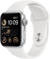 Apple Watch SE (2022) 40mm Zilver Aluminium Witte Sportband