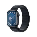 Apple Watch Series 9 (41 mm GPS) Smartwatch avec boîtier en aluminium et Boucle Sport minuit. Suivi de l’activité physique, apps Oxygène sanguin et EC