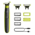 Philips OneBlade 360 Authentiek Face & Body Elektrische Baardtrimmer, Scheerapparaat en Body Groomer, 3x 360 mesjes, 3x Stoppelkam (1,3,5mm), 1x Body 