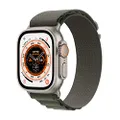 Apple Watch Ultra (GPS + Cellular, Cassa 49mm) Smartwatch con robusta cassa in titanio e Alpine Loop verde - Medium. Fitness tracker, GPS di precision