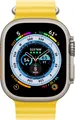 Apple Watch Ultra - 4G/LTE- 49mm - Titanium kast - Geel Ocean bandje