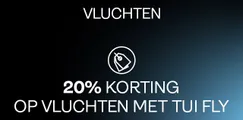 20% korting op Vluchten met TUI FLY