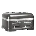 KitchenAid 5KMT4205EMS Artisan brödrost 4 skivor silver, 2500, aluminium, medaljong silver