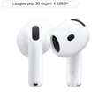 Apple Airpods 4 Actieve Ruisonderdrukking + Oplaadcase Mxp93zm/a In-ear Draadloze Oordopjes Met Noise-cancelling Wit