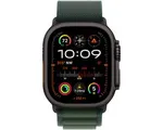Apple Watch Ultra 2 GPS + Cellular 49mm Black Titanium Case with Dark Green Alpine Loop - Medium