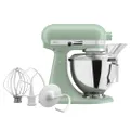 KitchenAid Classic Robot de cuisine 4,3 l avec tête pivotante, 10 niveaux avec démarrage doux, mélangeur plat, crochet pétrisseur et fouet, agitateur 