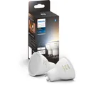 PHILIPS HUE White Ambiance Bluetooth LED Bulb &#8211; GU10, Twin Pack, White