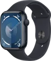 Apple Watch Series 9 45 mm Mitternacht Aluminium Sportarmband M/L