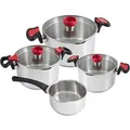 Kopf Topf-Set Kochtopfset Nelo, Edelstahl (7-tlg),