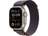 Apple Watch Ultra 2 (2023), GPS + Cellular, 49 mm, Caja de titanio, Gesto doble toque, Correa Alpine Loop en Talla S color Índigo