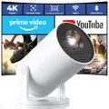 Mini Beamer 4K Unterstützt, 2026 Neuer Beamer Integrierte APP, 20000 Lumens | mit Android 14, Automatische Trapezkorrektur, WiFi 6 und Bluetooth 5.4, 