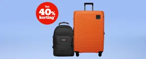 Tot 40% korting op rugzakken en reisbagage