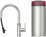 Quooker® Flex Round Roestvrij staal met COMBI+ reservoir | Kokendwaterkraan | Flexibele uittrekslang