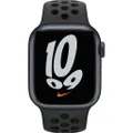 Apple Watch Nike Series 7 41mm Middernacht Aluminium Zwarte Sportband