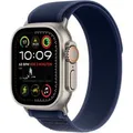 Apple Watch Ultra 2 LTE 49mm Titanium Natur Gehäuse mit blauem Trail Armband - S/M