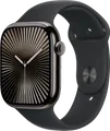Apple Watch Series 10 4G 46mm Titanium Zwart Sportband S/M
