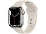 APPLE Watch Series 7 GPS + Cellular 41mm Stålboett i Silver &#8211; Sportband Starlight