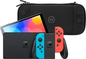 Nintendo Switch OLED Blau/Rot + BlueBuilt Schutzhu00fclle