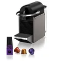 Krups XN306TK Nespresso Pixie Titan, Macchina per caffè Espresso, Ricette Programmabili, 2 Lunghezze, Spegnimento Automatico, 1260 W, 0.7 Litri