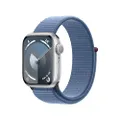 Apple Watch Series 9 GPS 41mm Smartwatch con cassa in alluminio color argento e Sport Loop blu inverno. Fitness tracker, app Livelli O₂, display Retin