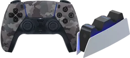 Sony PlayStation 5 DualSense draadloze controller Grey Camo + BlueBuilt Oplaadstation