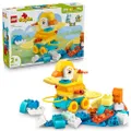 LEGO DUPLO Tiere auf Rädern 3-in-1-Set - Lernspielzeug mit Bausteinen für eine Ente, Fisch oder Hund mit Rädern und Griff - Geschenk für Jungen & Mädc
