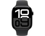 Apple Watch Series 10 - Wifi - 42mm - Zwarte Aluminium Case met Zwart Sportbandje - S/M