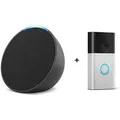 Amazon Echo Pop - Neueste Generation + Ring Battery Video Doorbell