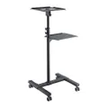 PureMounts PM-PCART-10 - Neigbarer Projektionswagen / Projektionstisch für Beamer und Projektor, flexibel einstellbar (950mm bis 1450mm), feststellbar